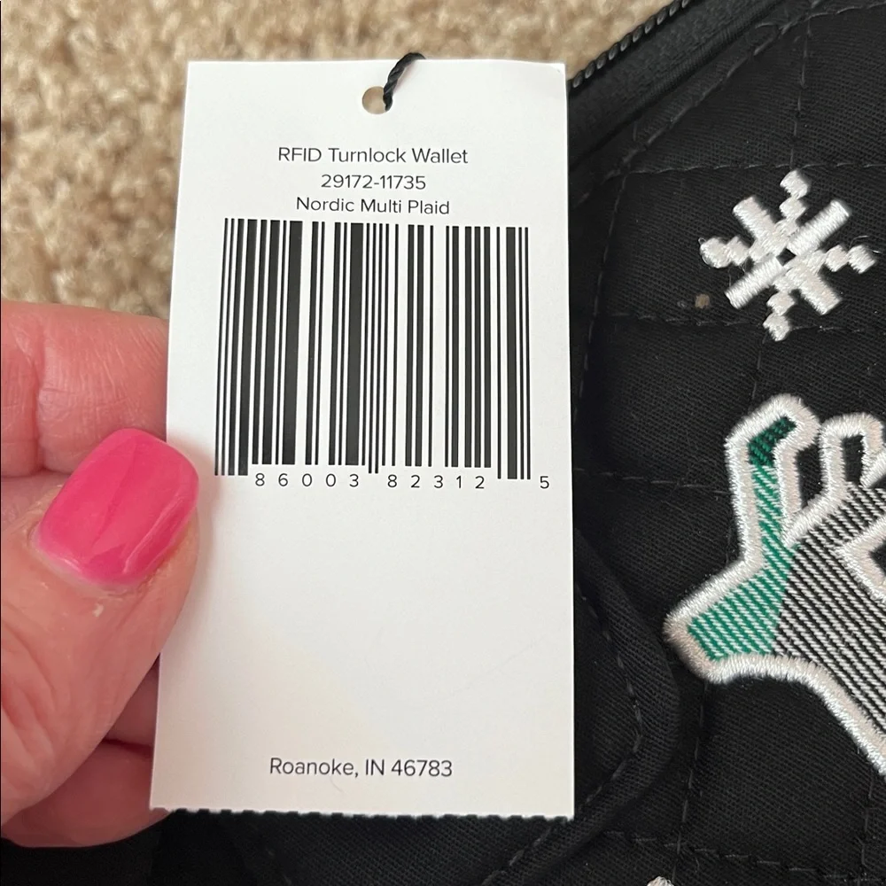 NWT Vera Bradley Nordic Multi Plaid Turnlock Wallet - Picture 10 of 12